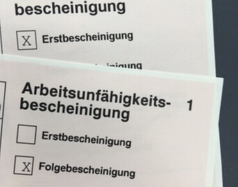 Arbeitsunfähigkeitsbescheinigung